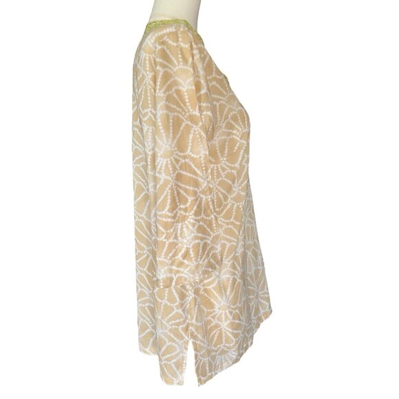 Calypso St. Barth for Target Embroidered V-Neck 3/4 Sleeve Pullover Tunic Top XL - Picture 5 of 9